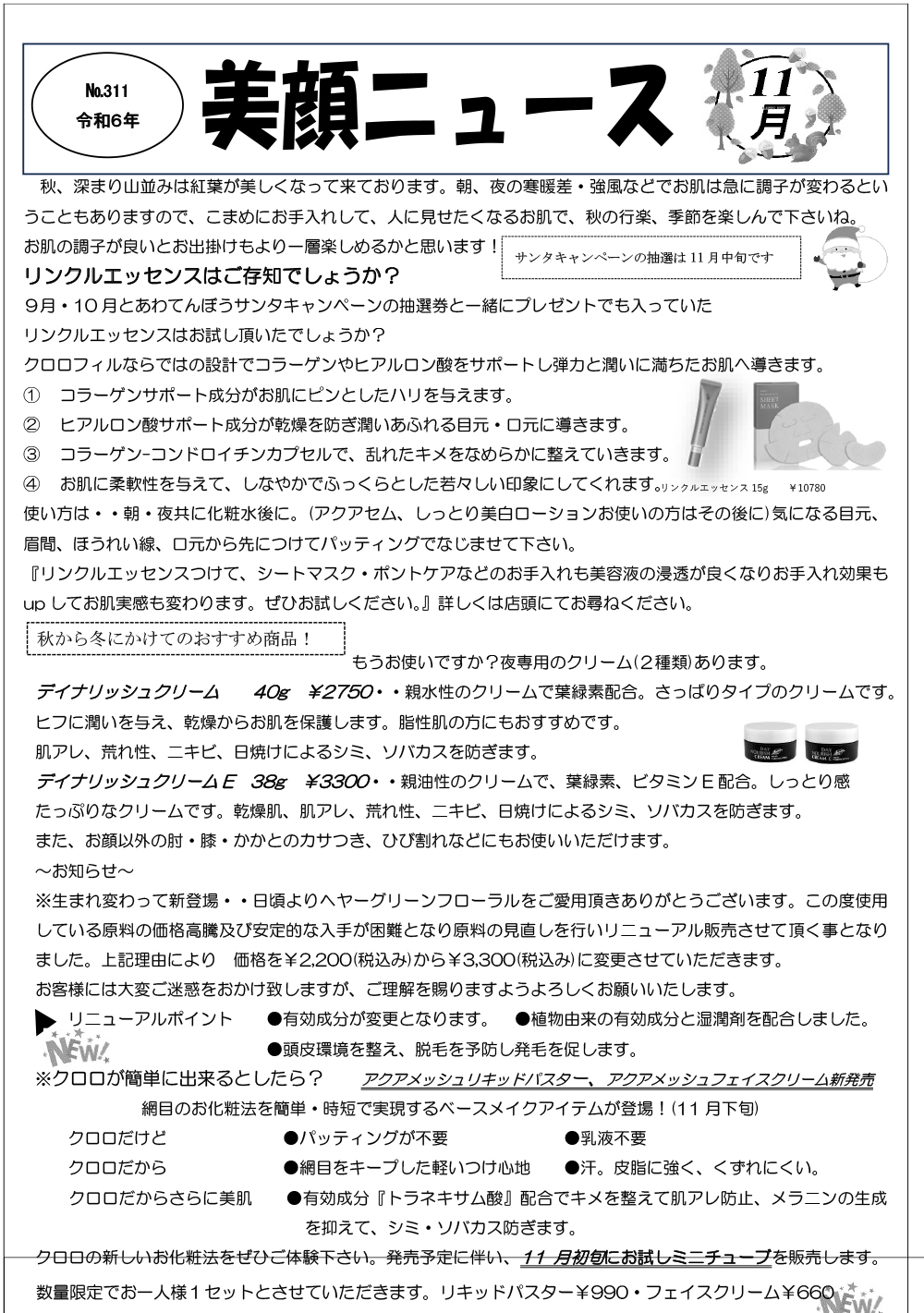 美顔ニュースNo.311